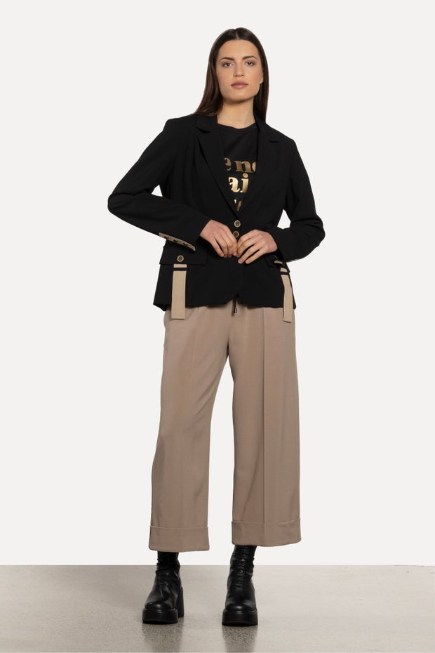 Frazer Lined Blazer in Black