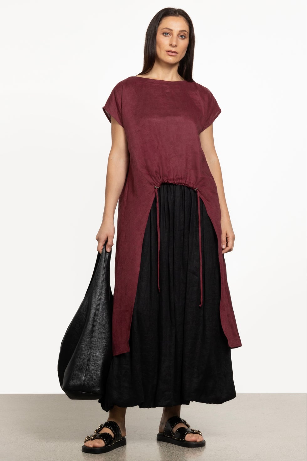 Galaxy Linen Top in Red