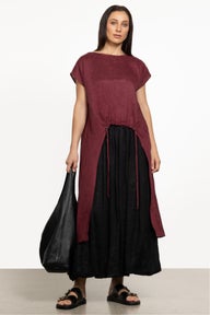 Galaxy Linen Top in Red