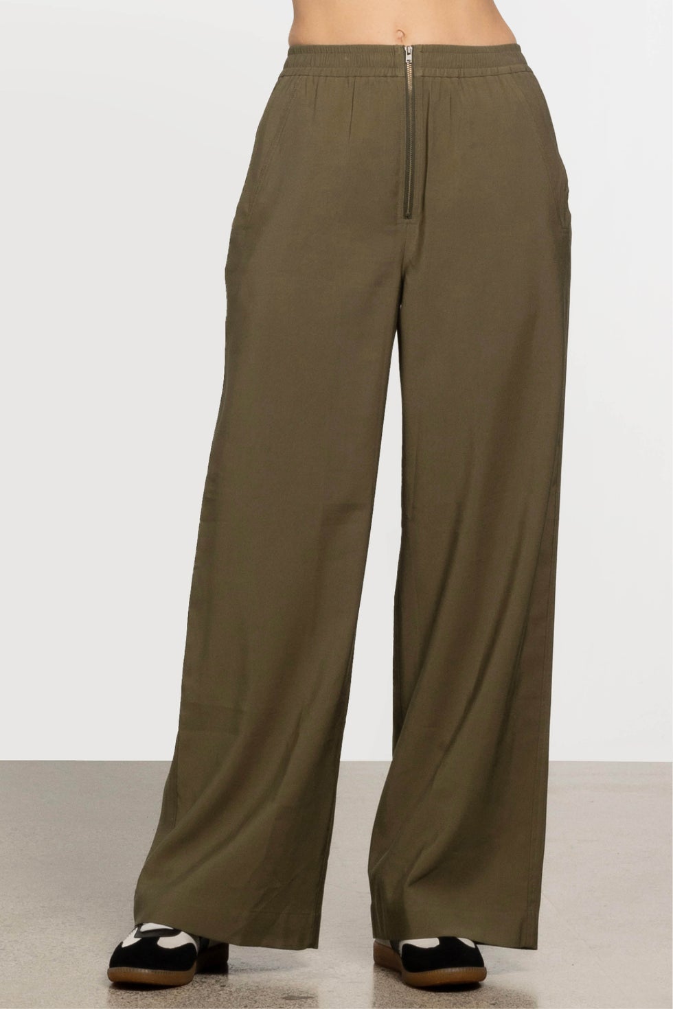 Georgie Wide Leg Pant in Green