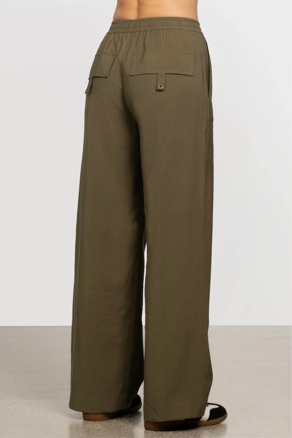 Georgie Wide Leg Pant in Green