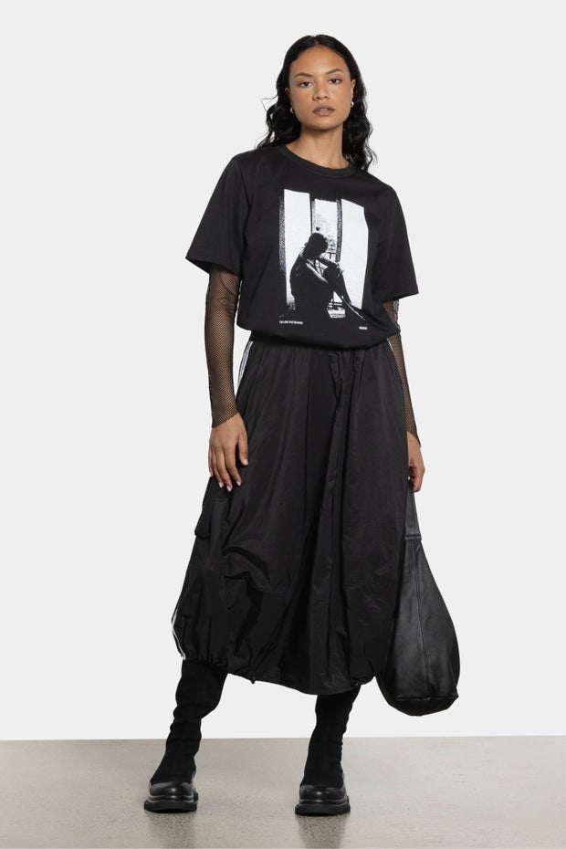Girl In The Window Tee in Black