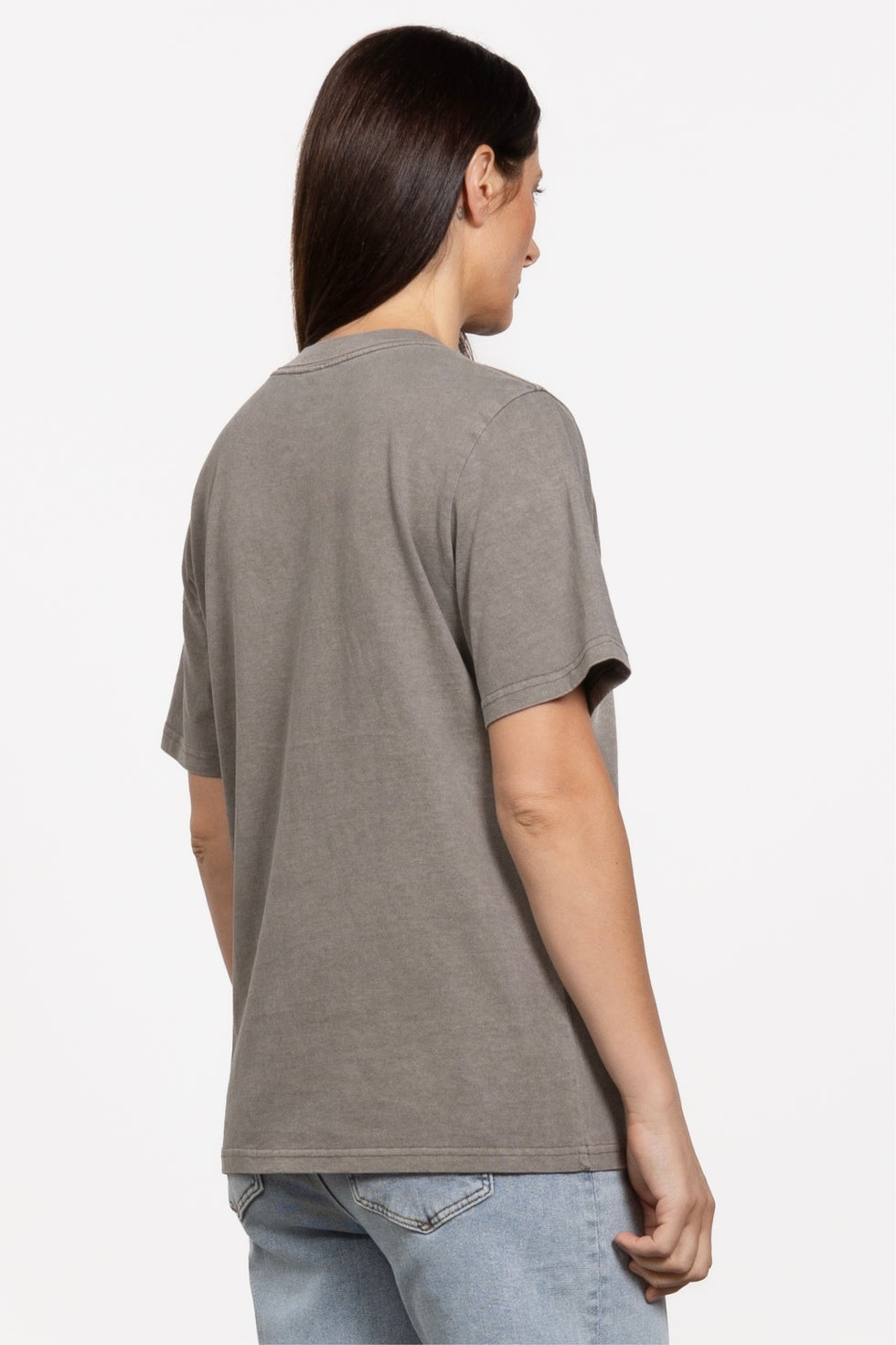 Girl With The Pearl Tee in Grey