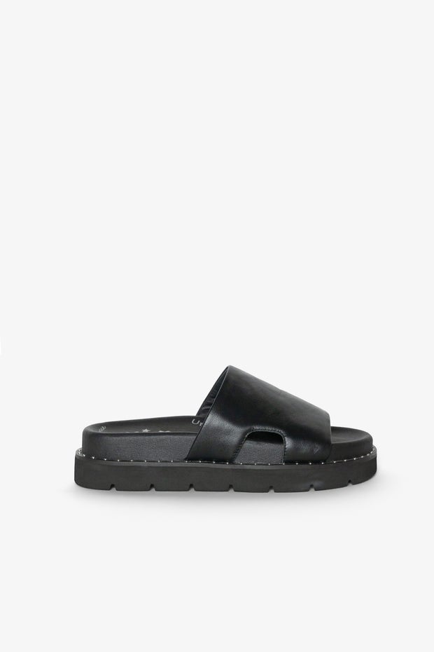 Glow Studded Slide in Black