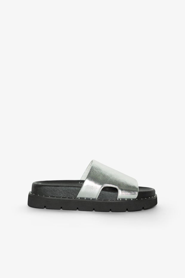 Glow Studded Slide in Metallic