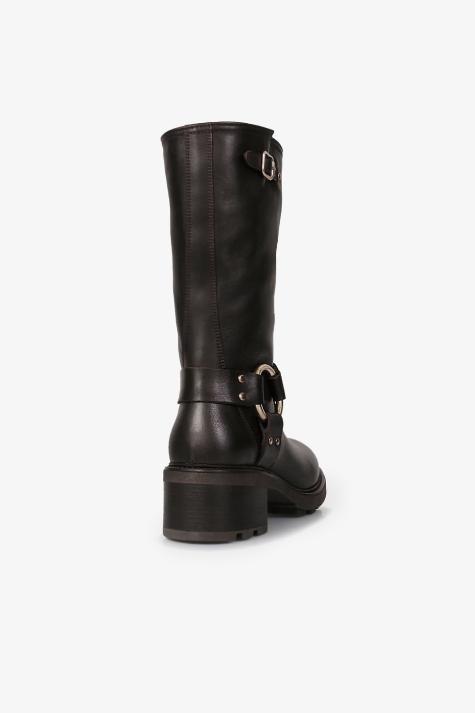 Grunge Mid Calf Boot in Brown