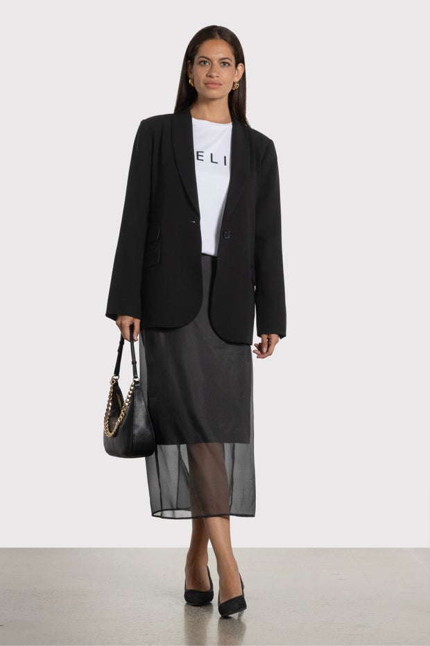 Hale Single-breasted Blazer in Black