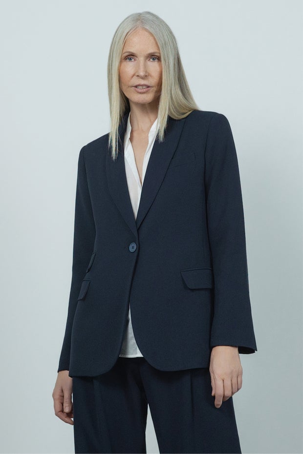 Hale Single-breasted Blazer in Blue