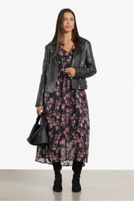 Harley Leather Biker Jacket in Black