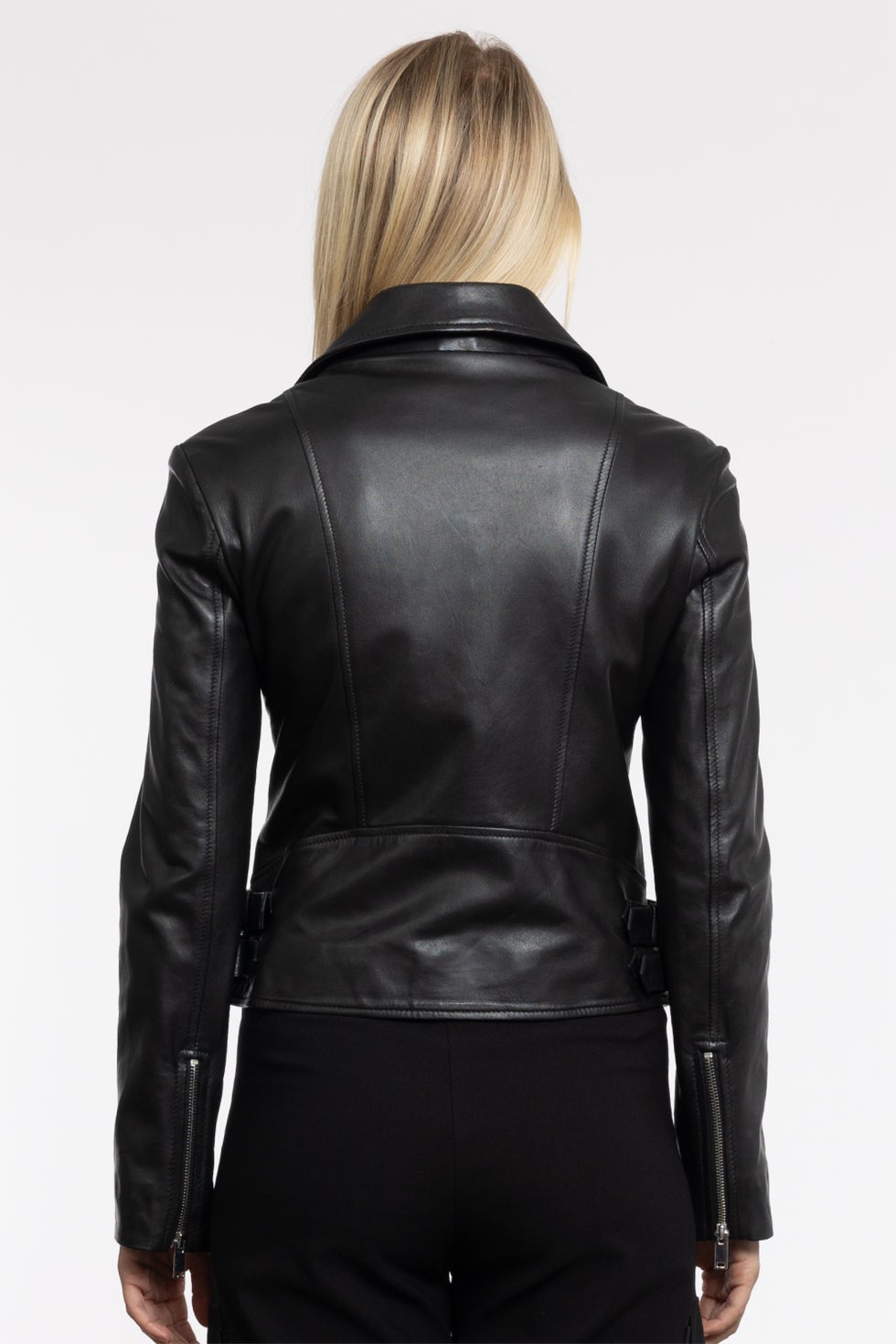 Harley Leather Biker Jacket in Black