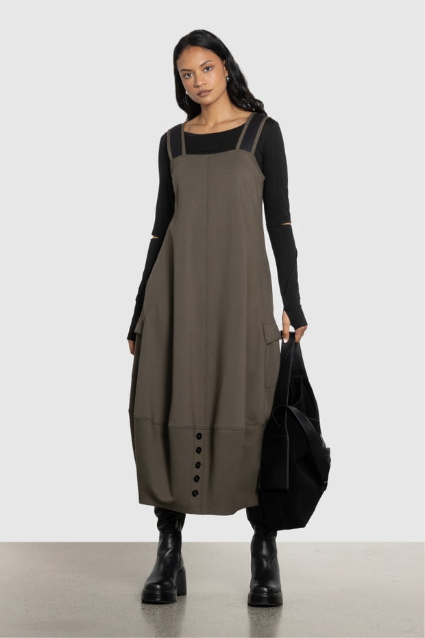 Heath Sleeveless Long Dress in Green