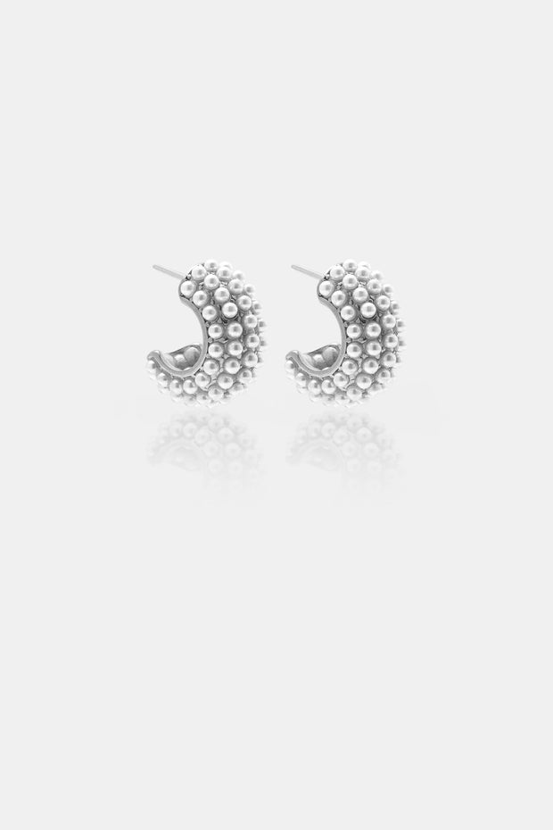 Hera Hoop Earrings in Metallic