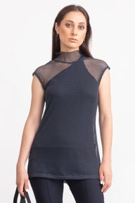 Honey Mesh Top in Grey