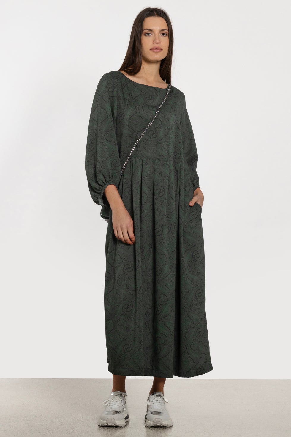 Hopeful Midi Dress in Green