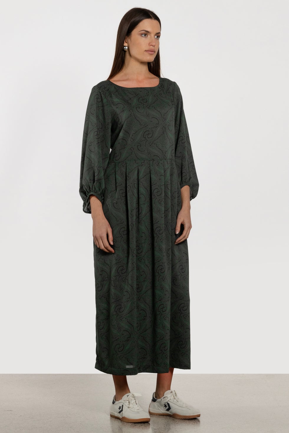 Hopeful Midi Dress in Green