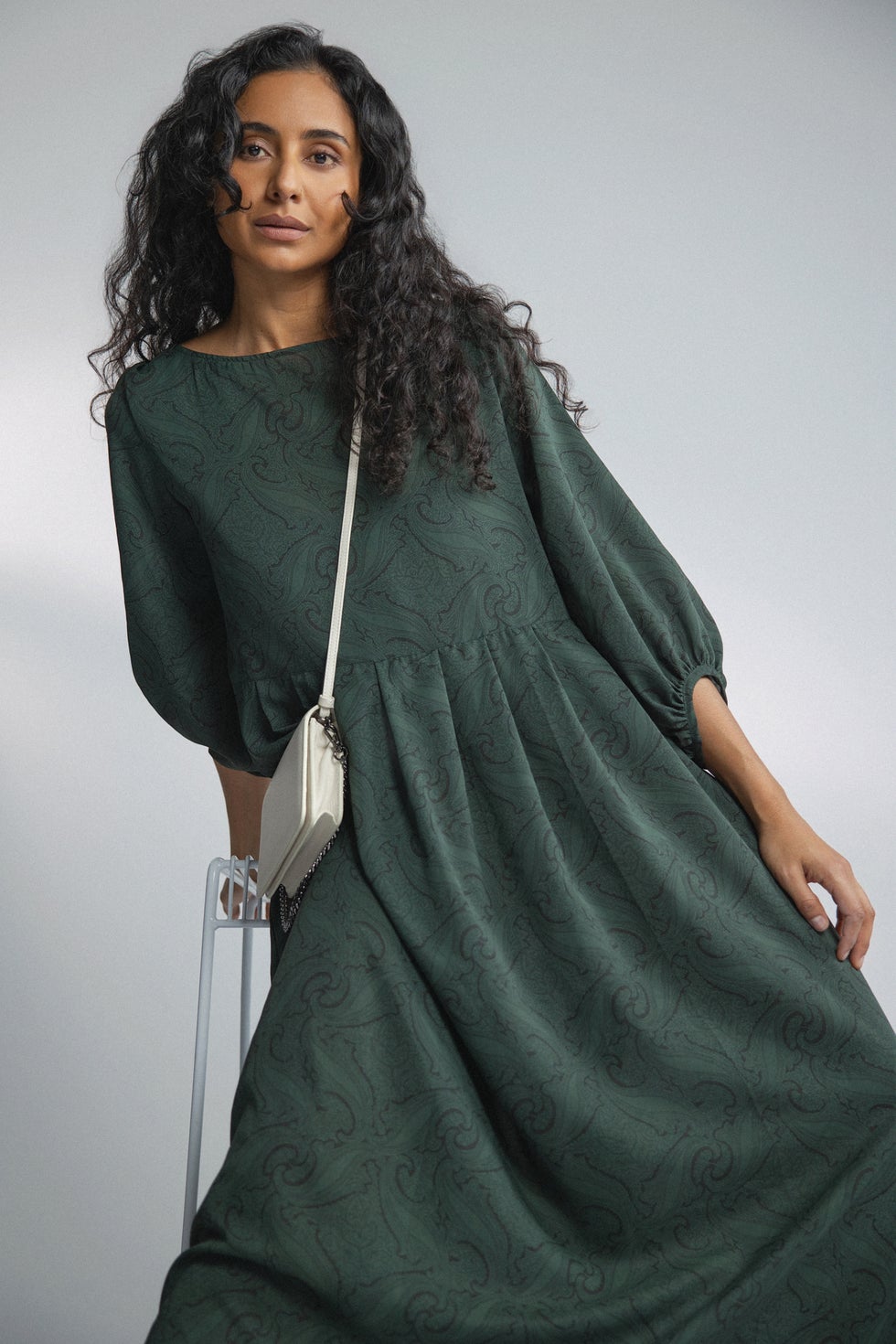 Hopeful Midi Dress in Green