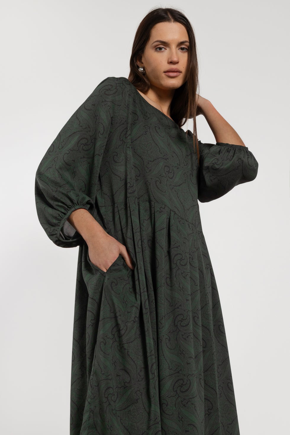 Hopeful Midi Dress in Green