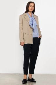 Hugo Cropped Cargo Pant in Blue