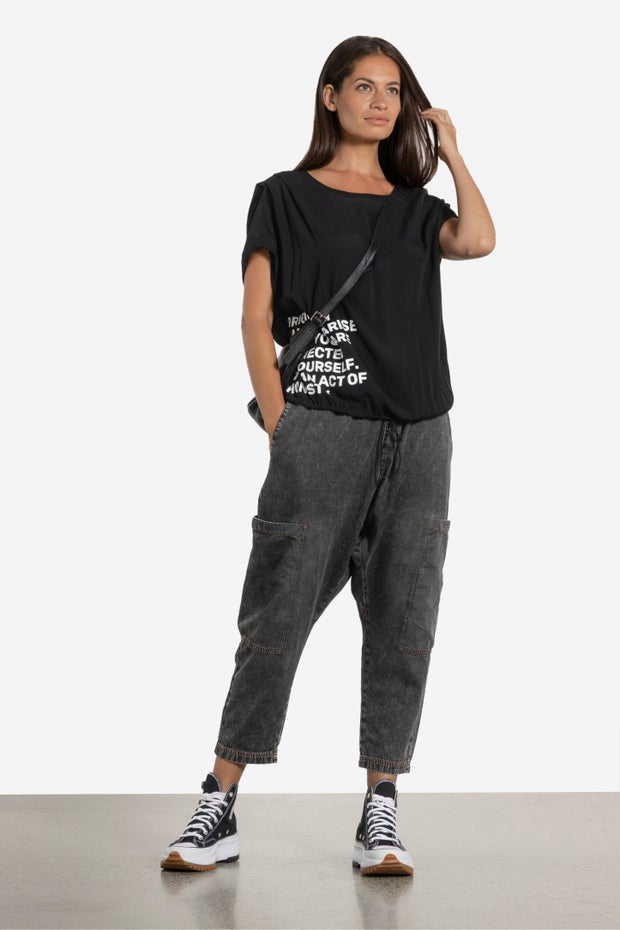 Isla Pull On Jeans in Black