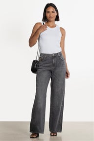 Jacksons Mid Waist Trouser Jeans in Grey
