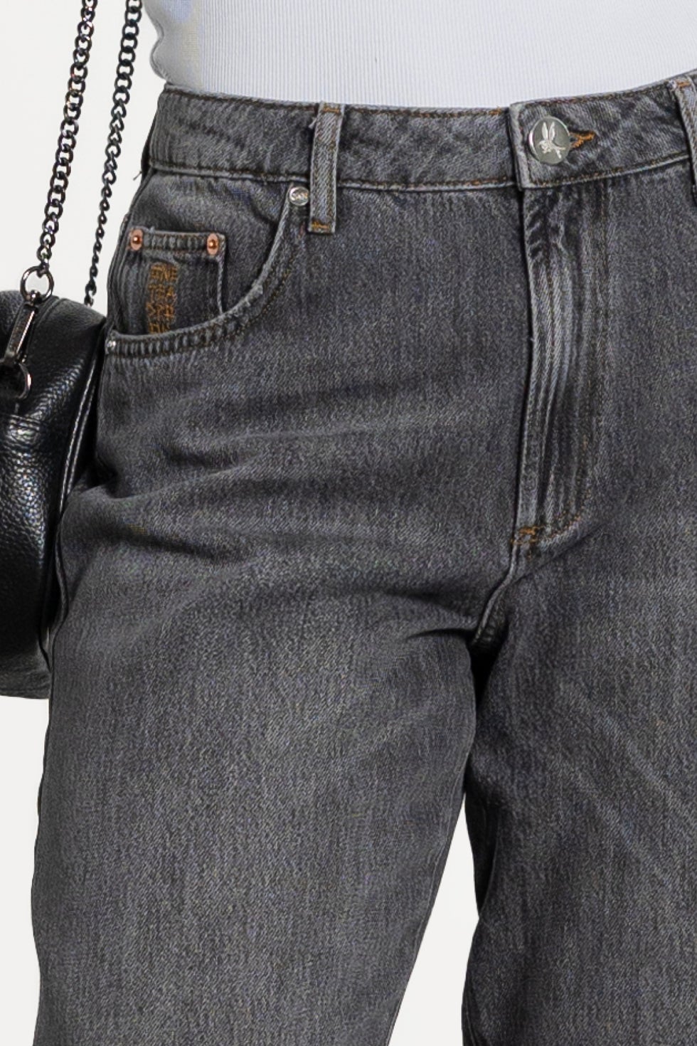 Jacksons Mid Waist Trouser Jeans in Grey