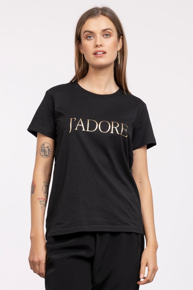 J'adore Tee in Black