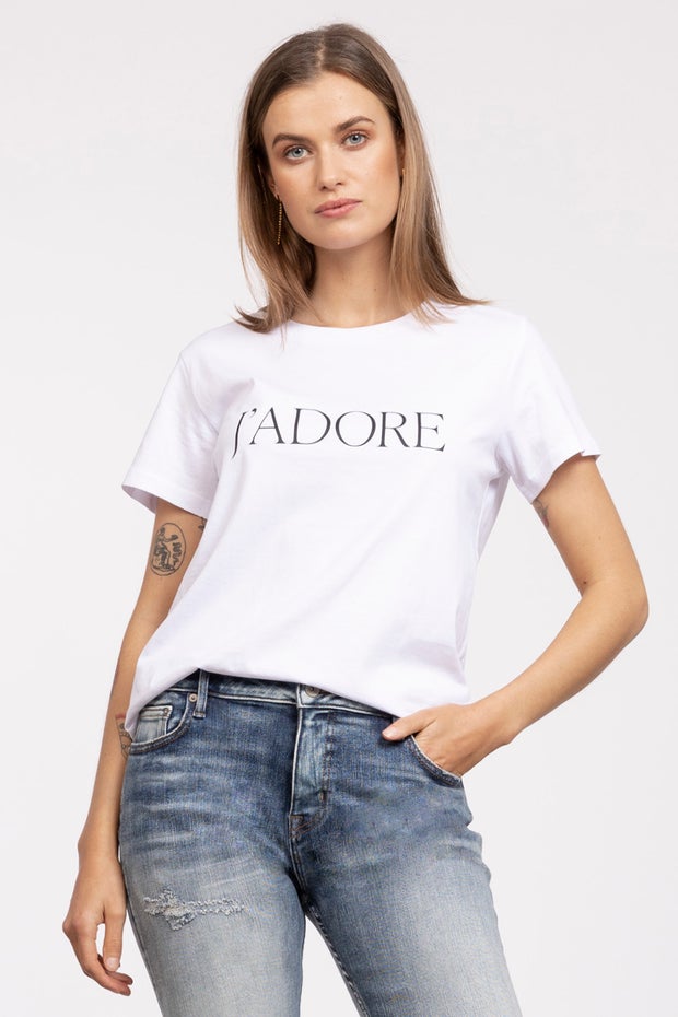 J'adore Tee in White