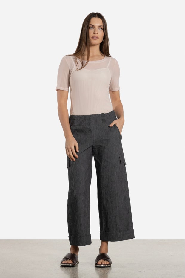 Jen Mesh Layer Tee in Pink