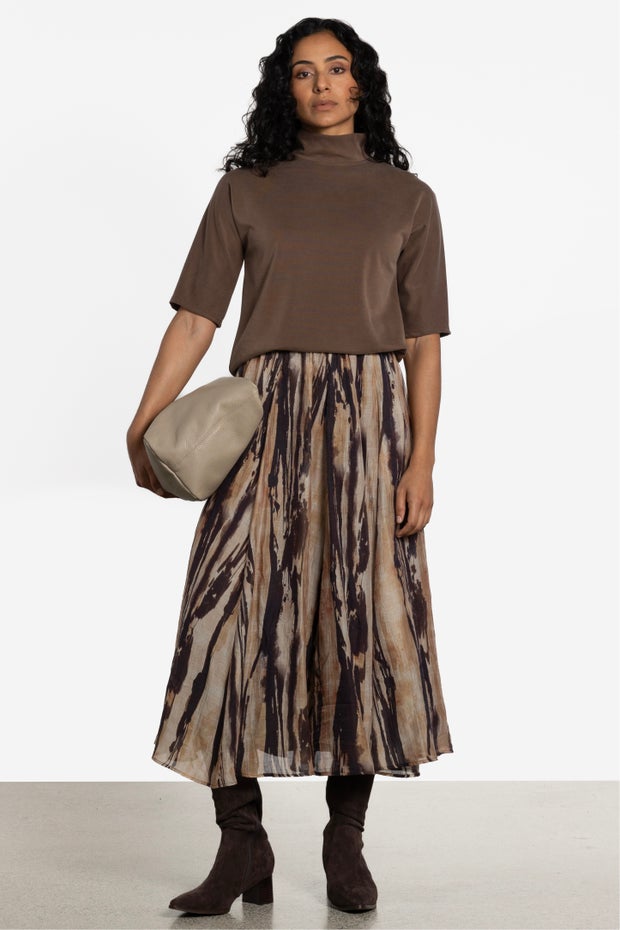 Josi Full Length Print Skirt in Animal Print
