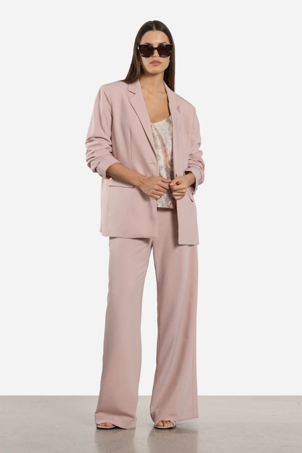 Julio Oversized Single-breasted Blazer in Pink