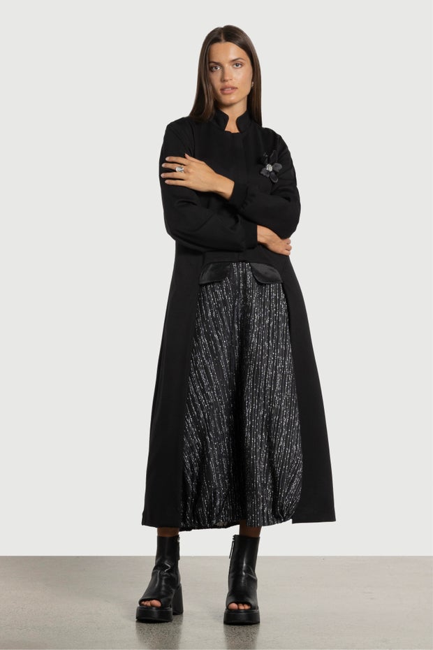 Kane Bubble Hem Long Skirt in Print