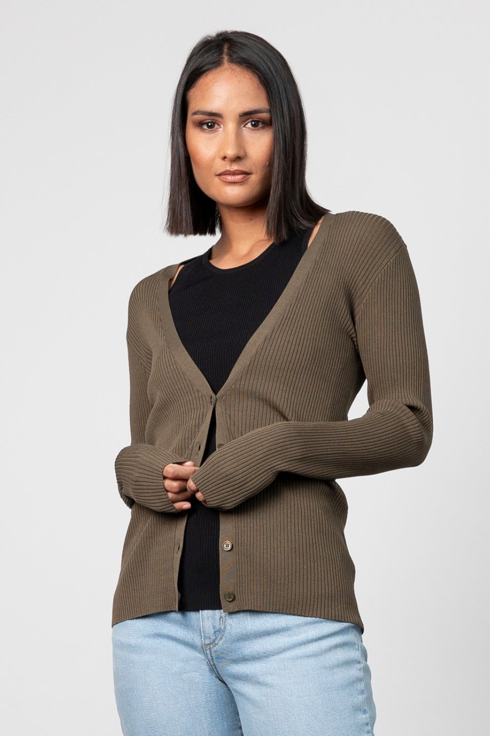 トップス S.E.H KELLY LINEN COTTON CARDIGAN Cardigan — S.E.H