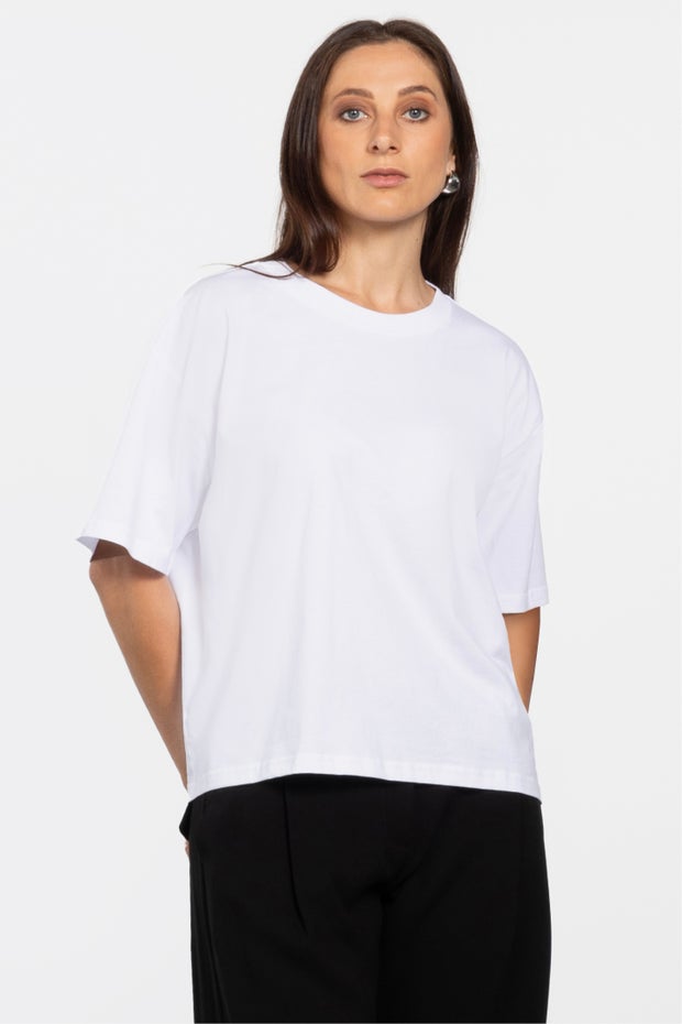 Key Cotton Tee in White