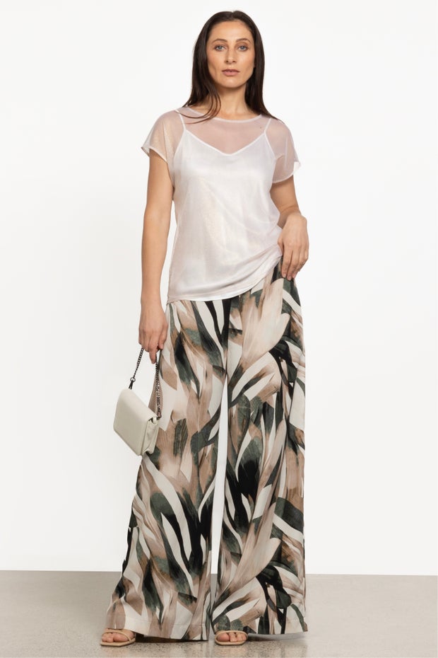 Lagoon Wide Leg Pant in Green