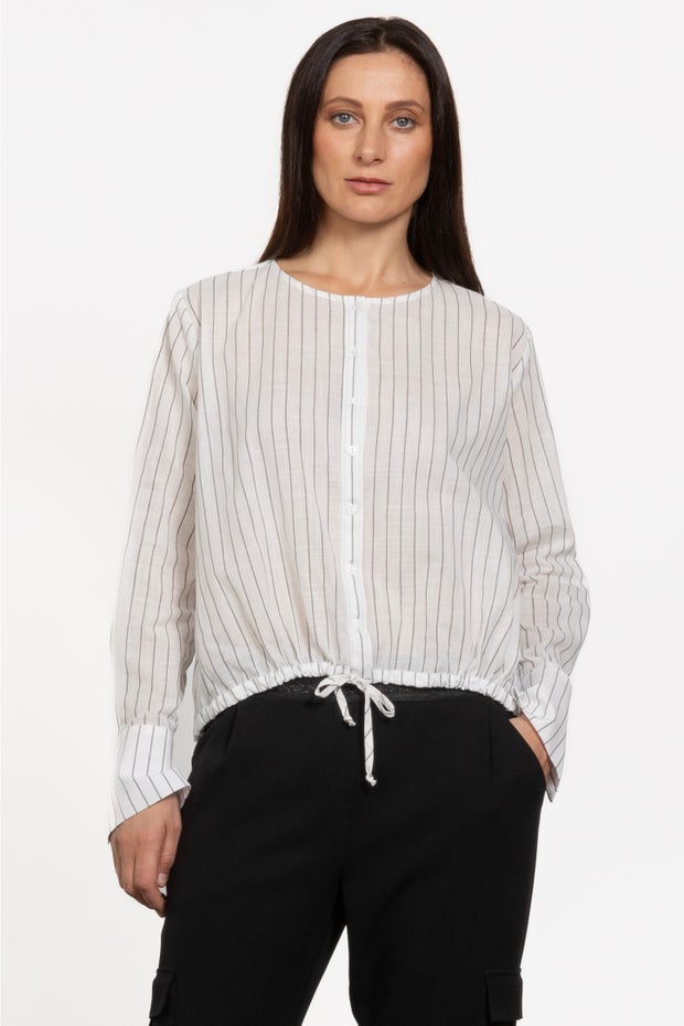 Lauren Striped Cotton Shirt in Stripe