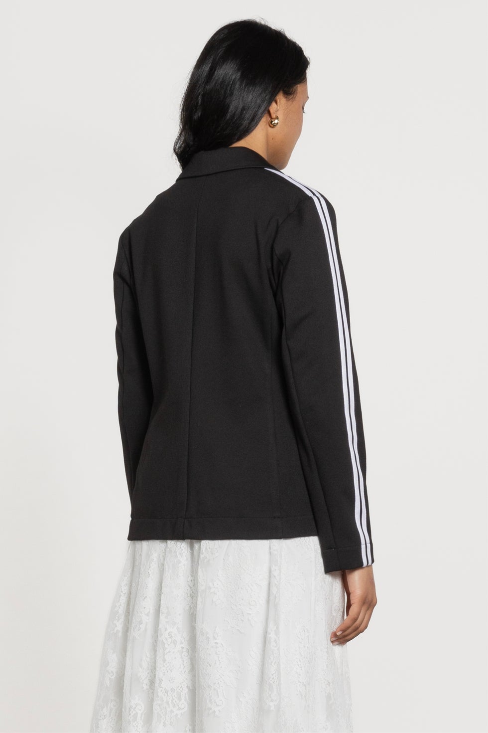 Leanna Side Stripe Jacket in Black