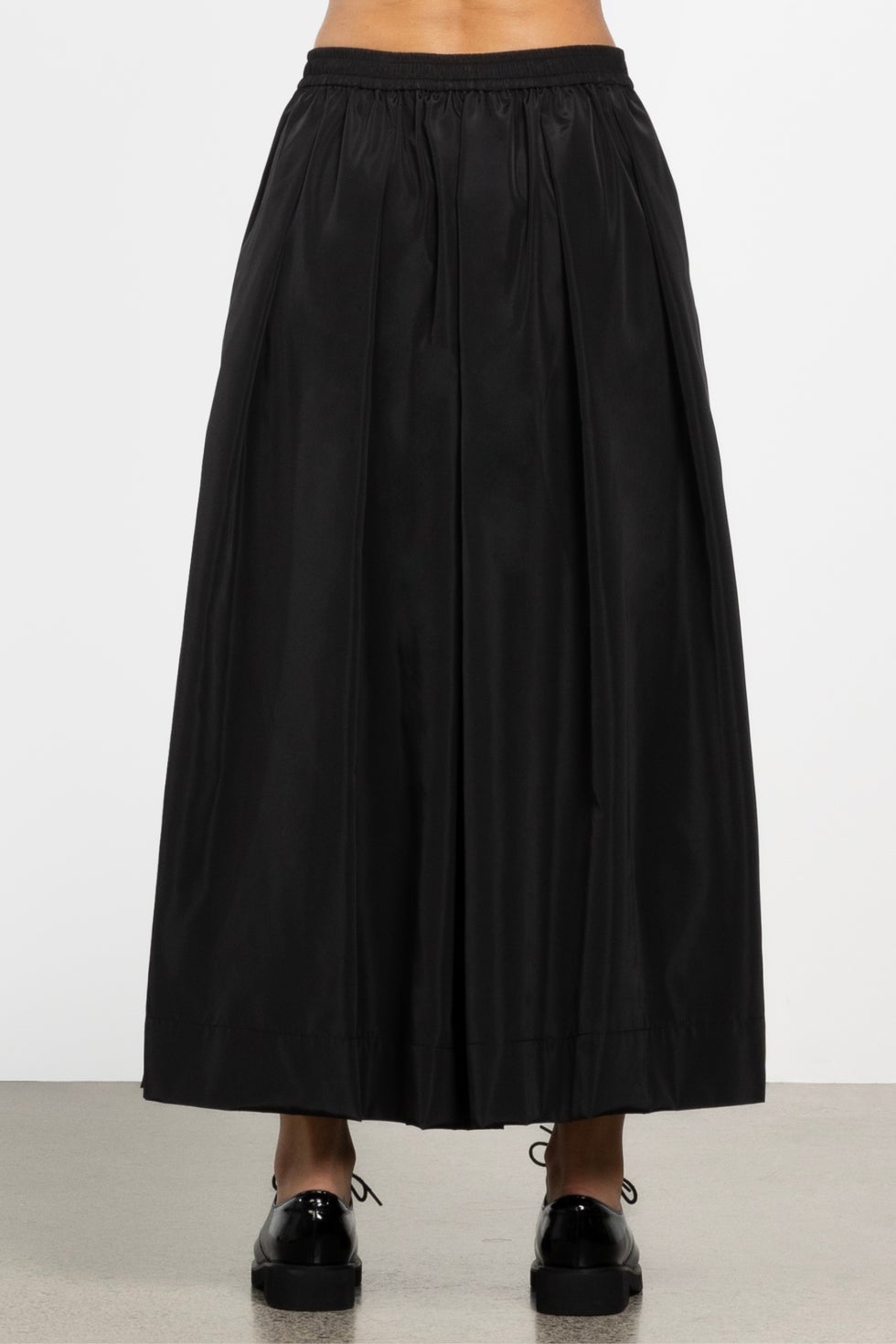 Lisbon A-line Long Skirt in Black