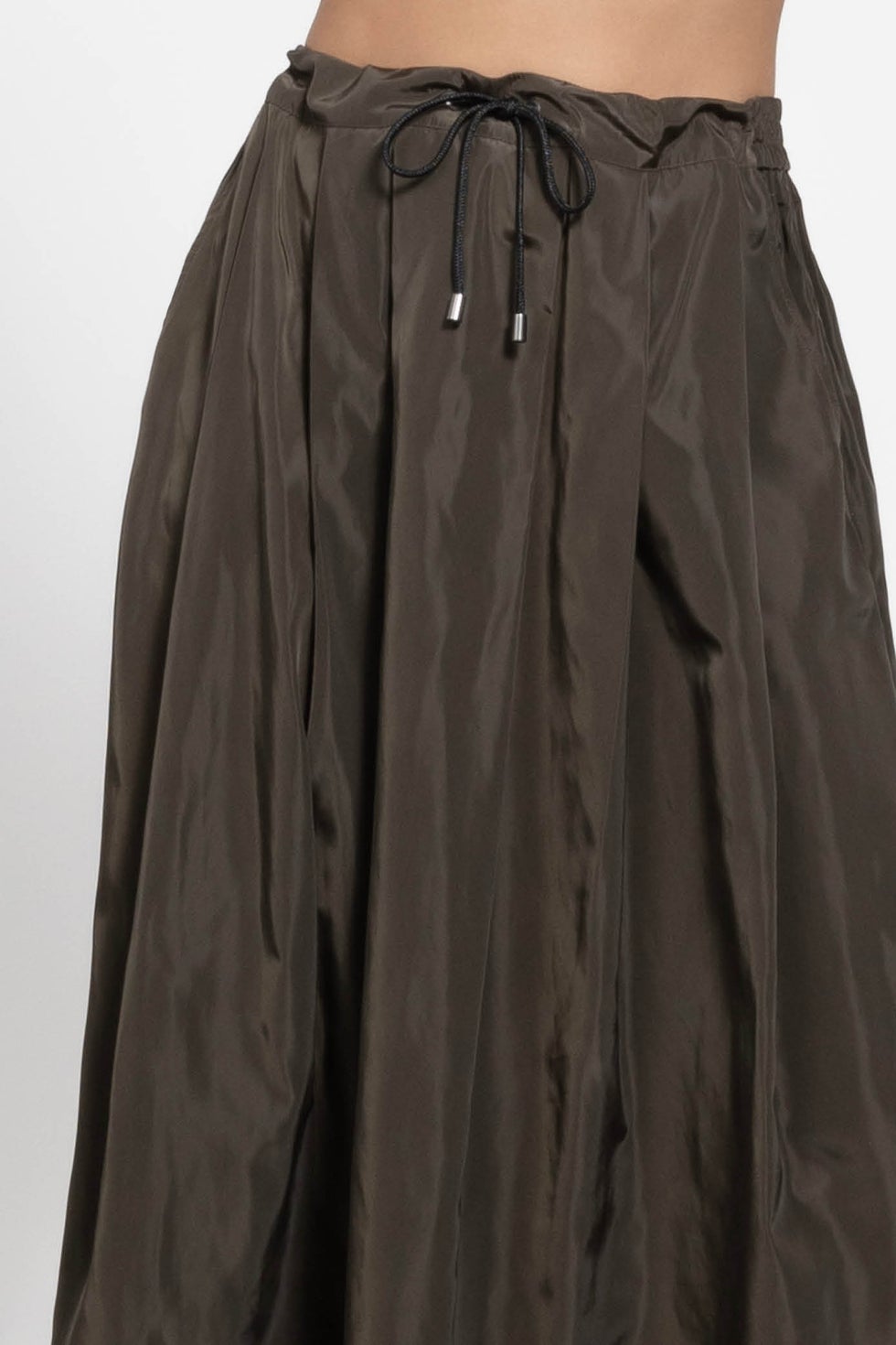 Lisbon A-line Long Skirt in Green