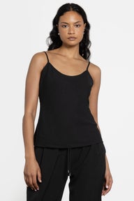 Liza Thin Strap Cami in Black
