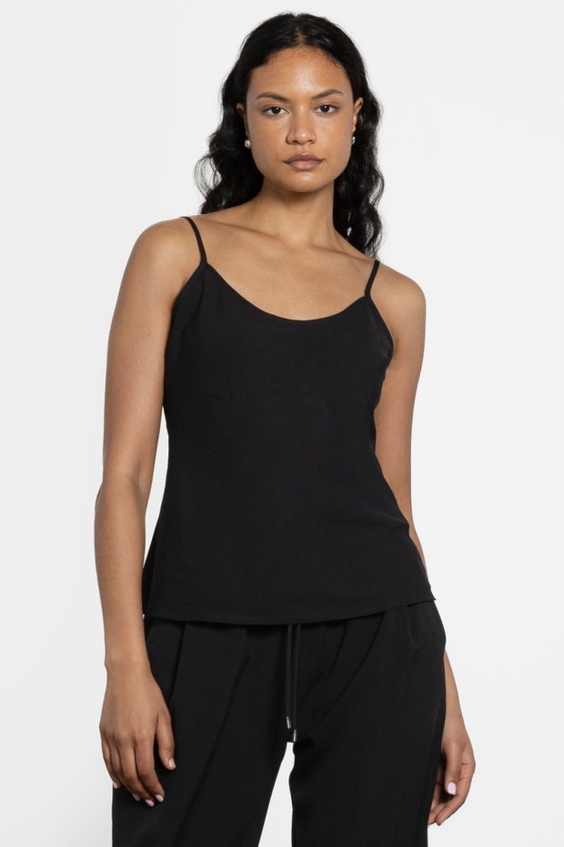 Liza Thin Strap Cami in Black