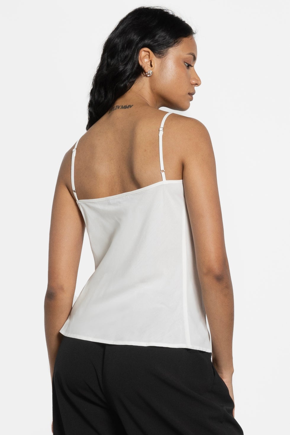 Liza Thin Strap Cami in White