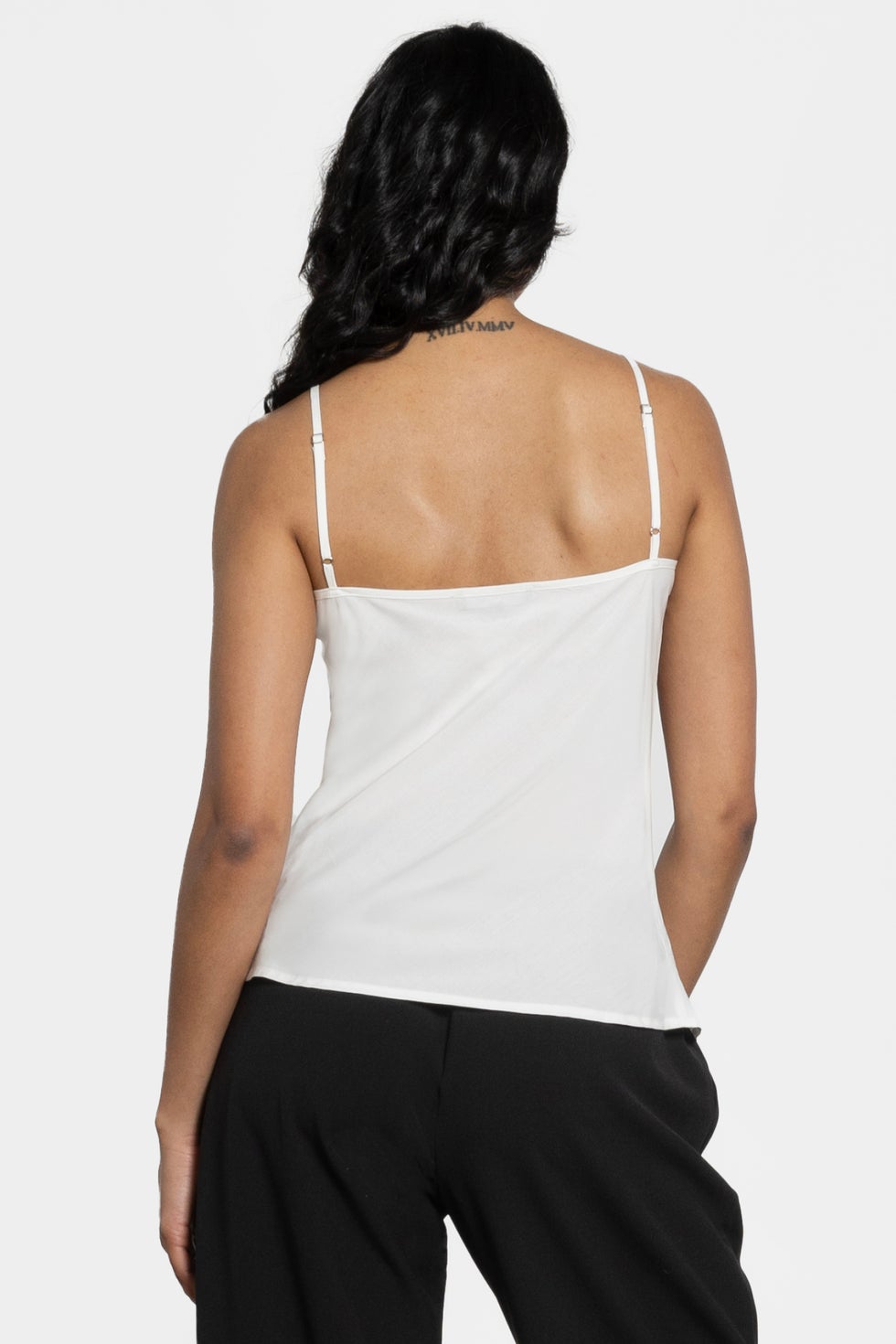 Liza Thin Strap Cami in White