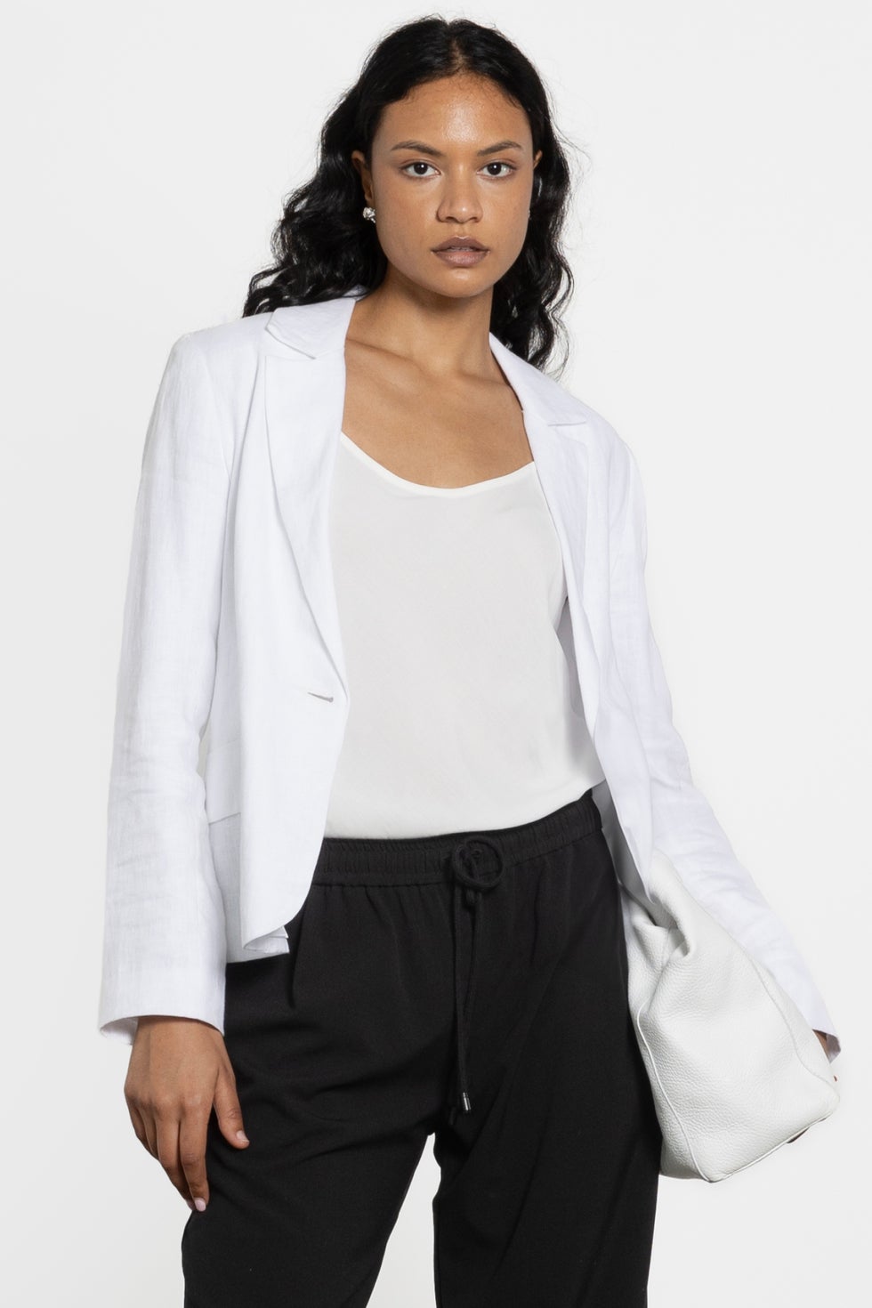 Liza Thin Strap Cami in White
