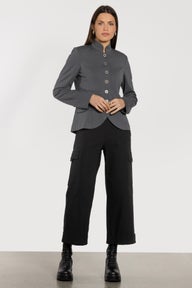 Logan Wide Leg Cropped Pant in Black