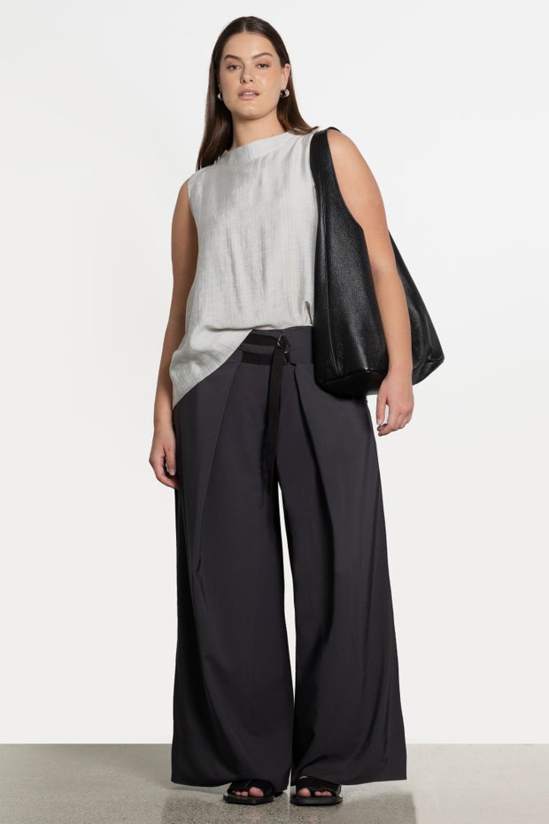 Loki Wide Leg Pant in Grey