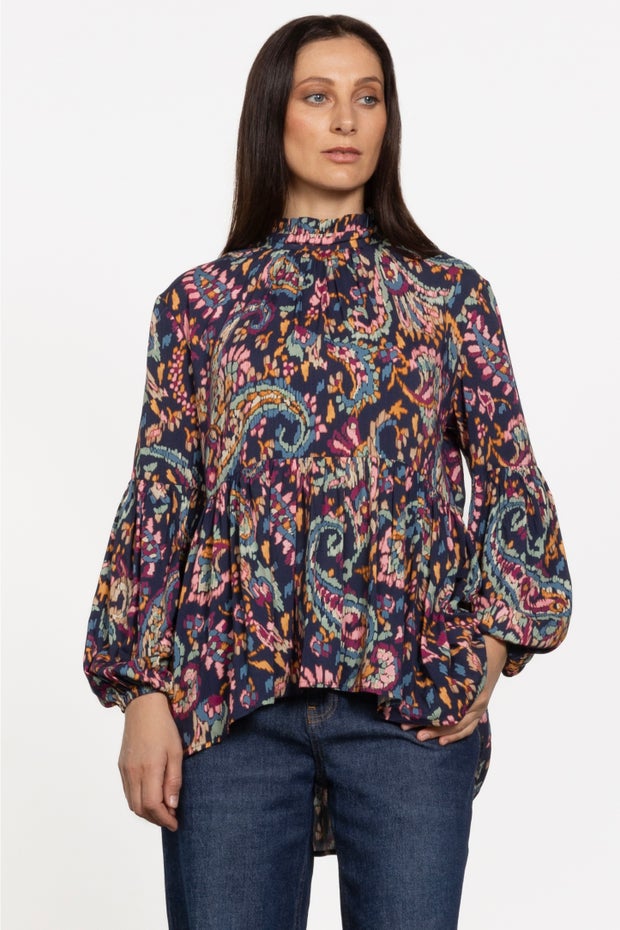 Lucie Paisley Blouse in Print