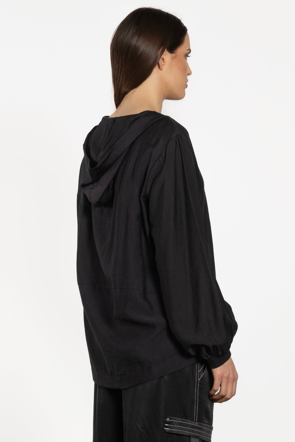 Lyon Hood Top in Black
