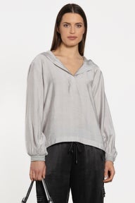 Lyon Hood Top in Metallic