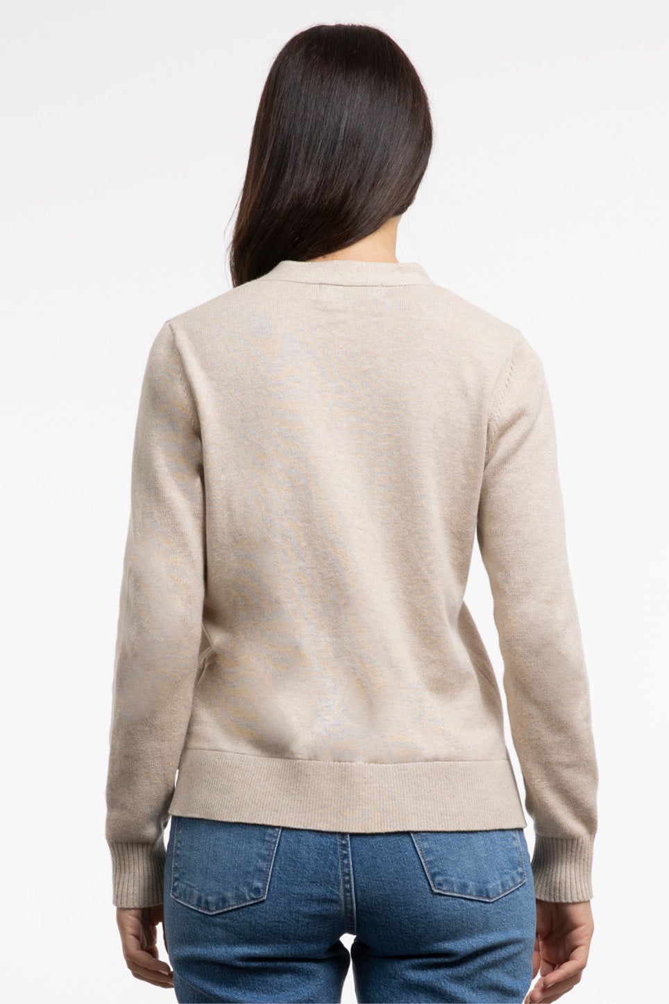 Macee Cropped Knit Cardigan in Neutral