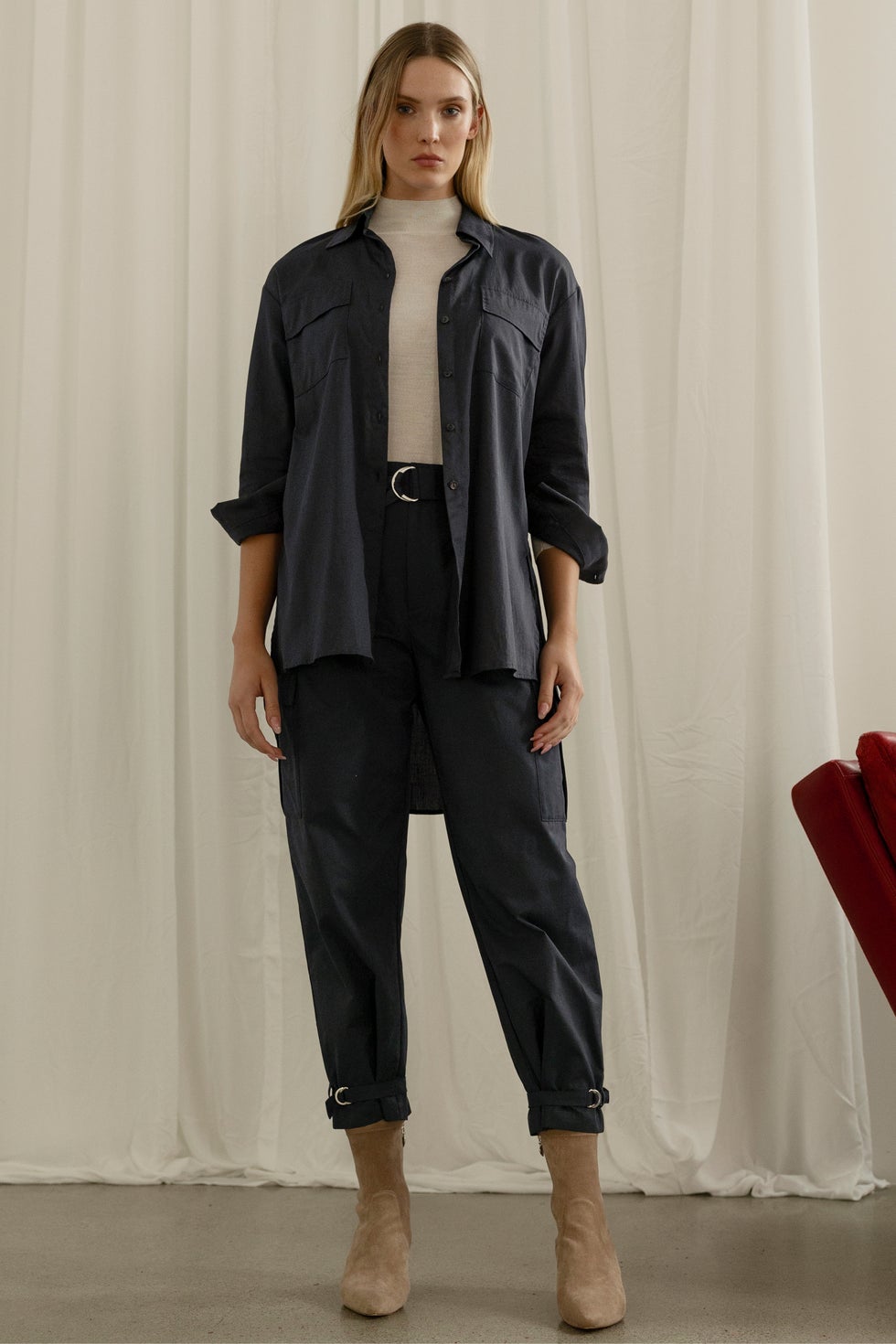 Madrid Oversized Shirt in Blue